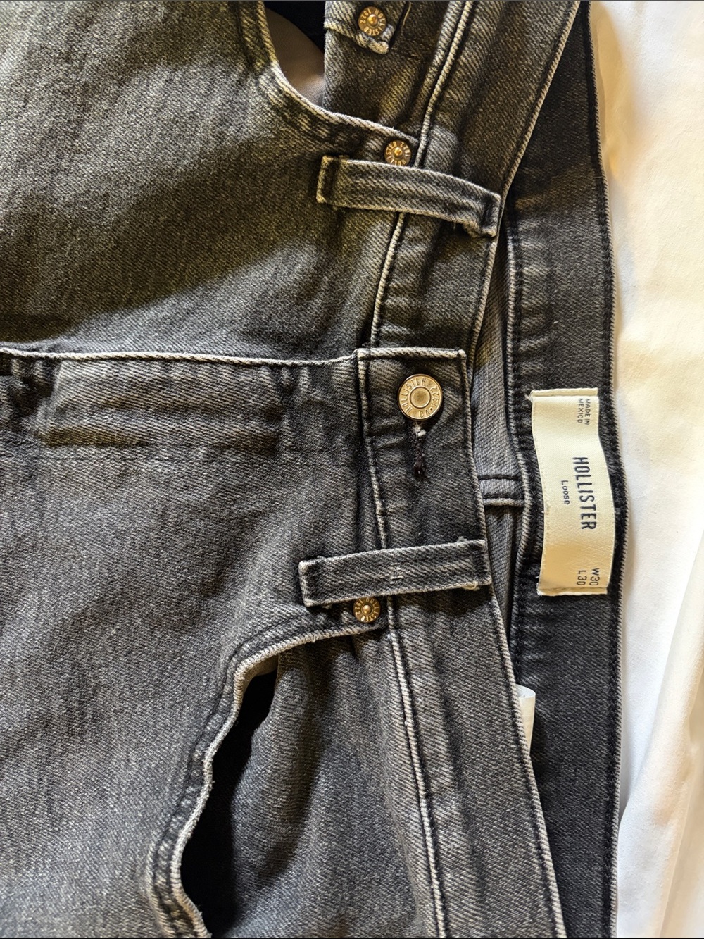 Hollister Dark Gray High-Rise Denim Jeans